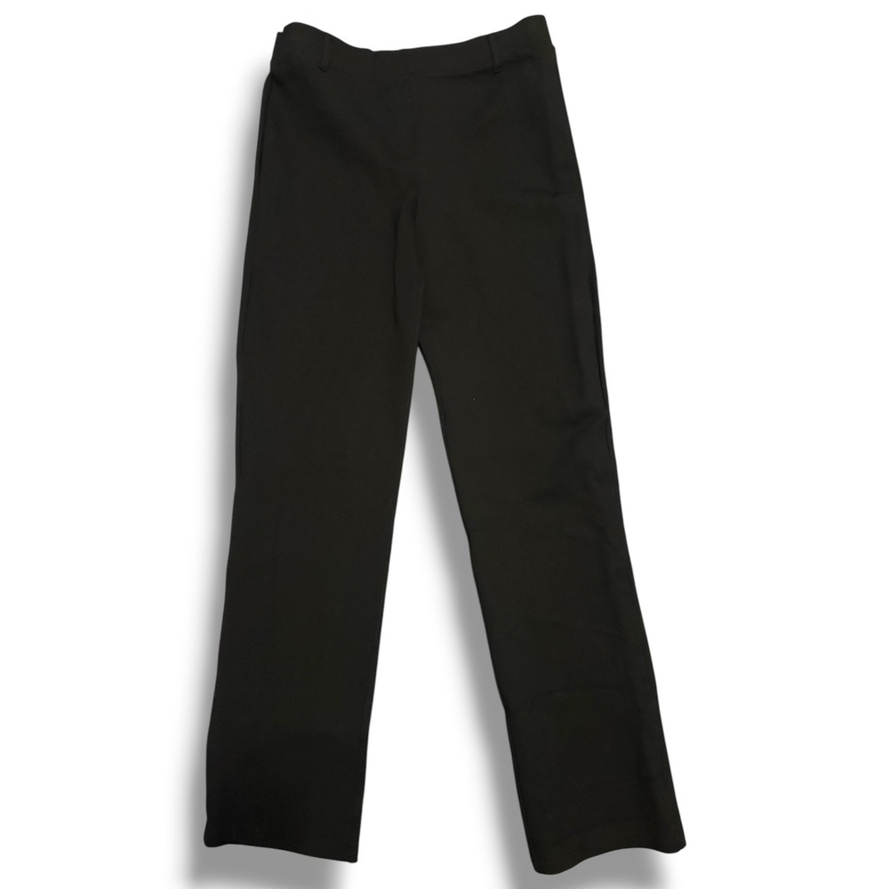 Quince Ultra-Stretch Ponte Straight Leg Pant Black Petite Medium Career Office - Picture 2 of 9
